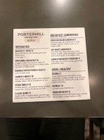 Portermill menu