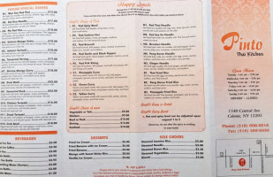 Pinto Thai Kitchen menu