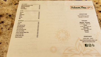 Naraya Thai Sushi menu