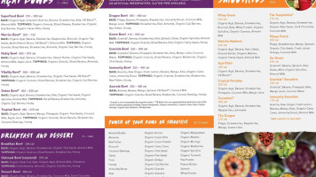 Vitality Bowls San Diego menu