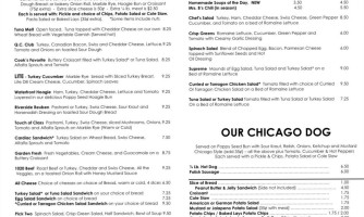 Waterfront Deli menu