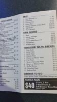 Indian Zaika menu