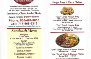 The Greater Bridgeton Amish Farm Market Llc menu