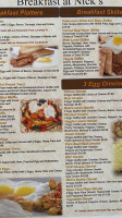 Nick's Diner And Pizzeria menu