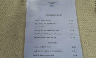 Cunirri menu