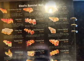 Tokyo Japanese Steakhouse menu