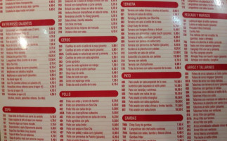 Nueva China menu