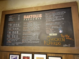 Bartoli's Pizzeria menu