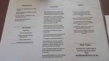 Mad Toms menu