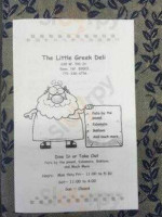 The Little Greek Deli menu