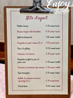 Ca L'angel menu