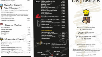 Los Pasiegos menu