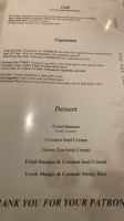 Haad Thai menu