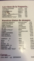 La Vaquería menu