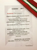 Batzoki Gernika menu