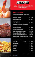 Saisho Hibachi Sushi menu