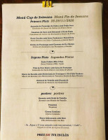 Slamrestaurant menu