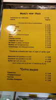 Cafetaria 'kom Us An ' menu