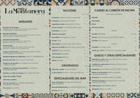 Meson La Montanera menu