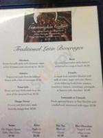 Cafe Antigua menu