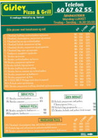 Gislev Pizza Grill menu