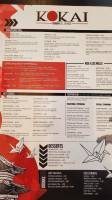 Kokai Sushi And Lounge menu