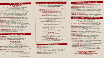 Lusy's Mediterranean menu