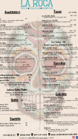 La Roca menu