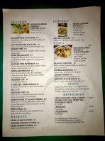 Fishtales Hideaway menu