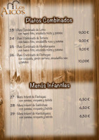 Los Arcos San Adrian menu