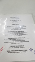 The Banquet Hall At American Legion Post #449 menu