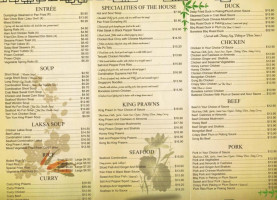 Wonder Chinese Restaurant menu