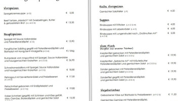 Gasthaus Edelmühle menu