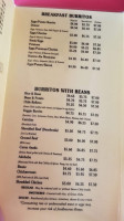 Señor Burritos menu