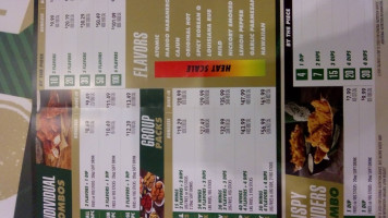 Wingstop menu