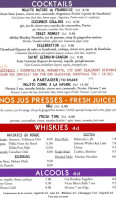 Le Quartier General menu