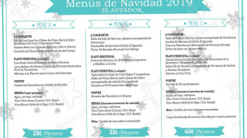 Bar Restaurante El Aguador Condequinto menu