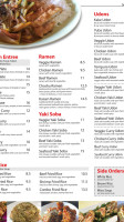 Sushi Doraku menu