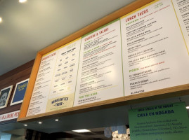 Tacodeli North menu