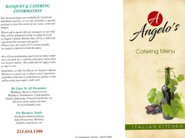 Angelo's Italian Kitchen menu