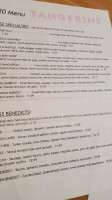 Tangerine Lafayette menu