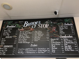 The Burger Stop menu