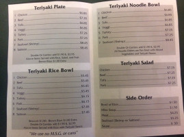 Teriyaki To Go menu