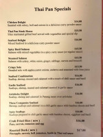 Thai Pan Cuisine menu