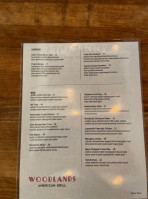 Woodlands American Grill menu