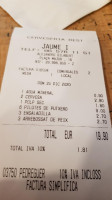 Rei Jaume menu