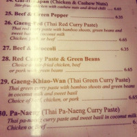 Thai House menu