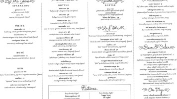 The Mermaid Oyster menu