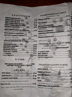 Three Legged Dog Tavern menu