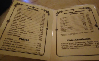 Juan Luis menu